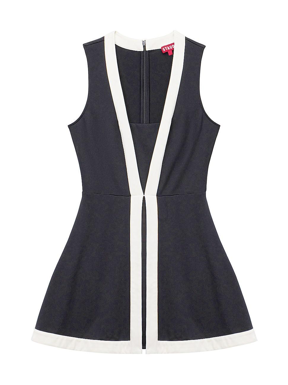 Womens STAUD COURT Cross-Court Two-Tone Minidress Product Image