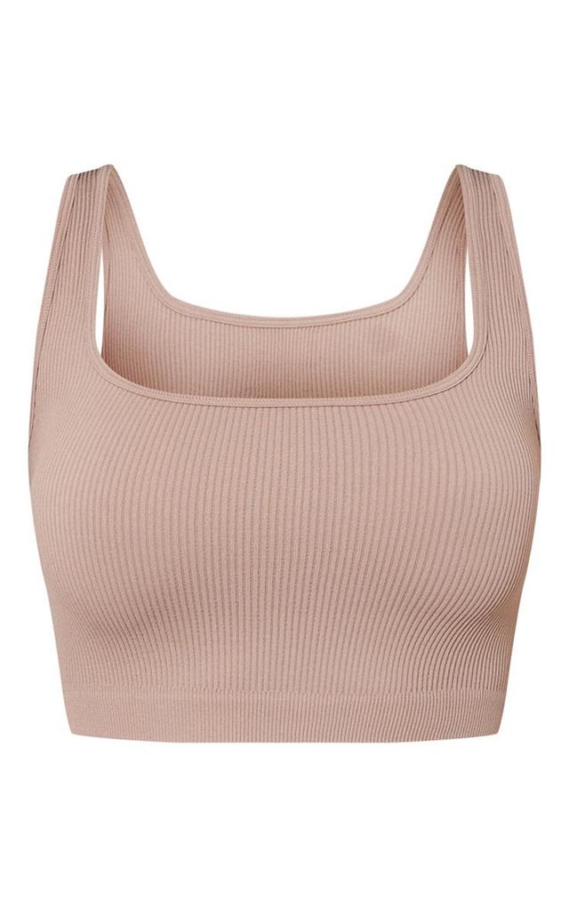 Stone Snatched Rib Sleeveless Crop Top Product Image