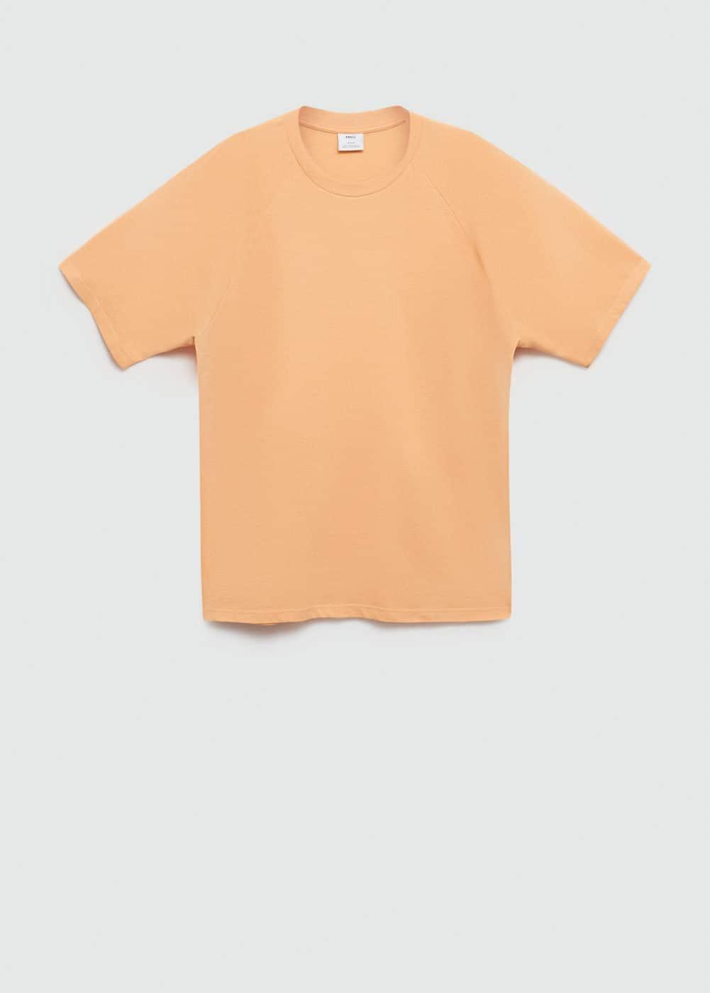 MANGO MAN - Relaxed fit cotton t-shirt orangeMen Product Image