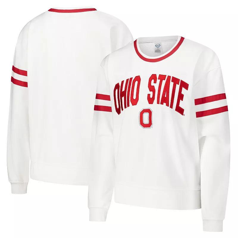 Womens Concepts Sport Ohio State Buckeyes Borough French Terry Arch Over Long Sleeve T-Shirt Product Image