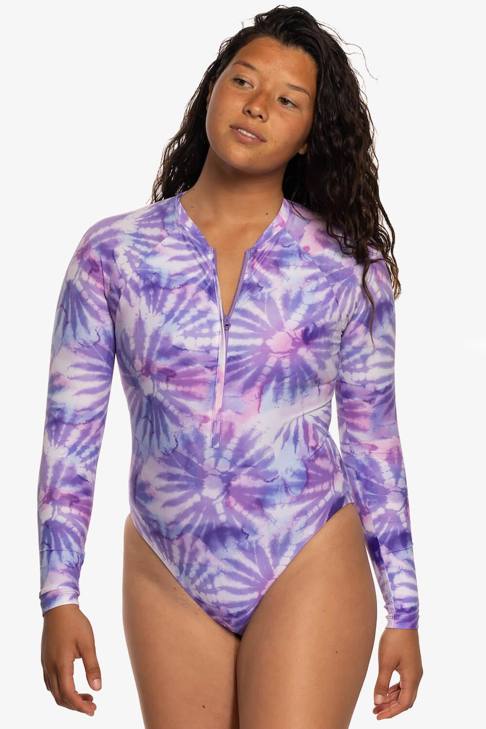 Paloma Long Sleeve Zip-Up Surf One Piece - Revolve Product Image