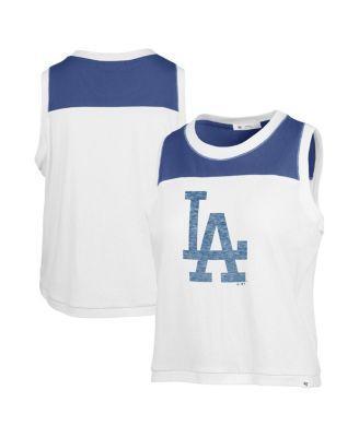 47 Brand Womens White Los Angeles Dodgers Premier Zoey Waist Length Tank Top Product Image