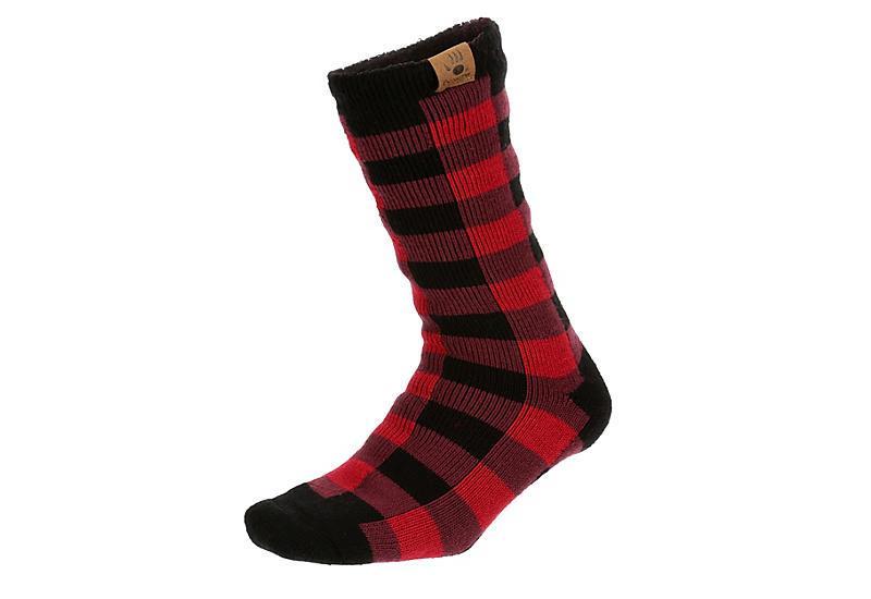 Bearpaw Womens Buffalo Plaid Thermal Crew Sock 1 Pair Socks Product Image