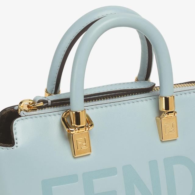 By The Way MiniLight blue leather small Boston bag Product Image