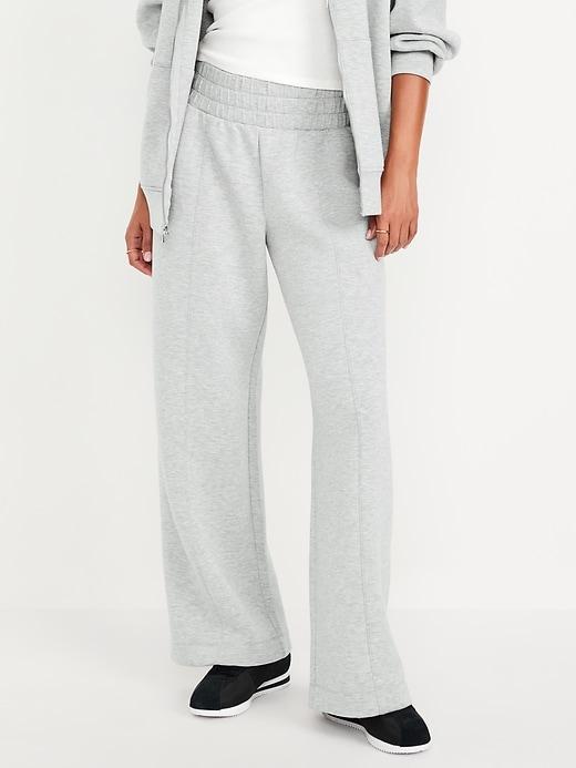 High-Waisted Bounce Fleece Wide-Leg Pants Product Image