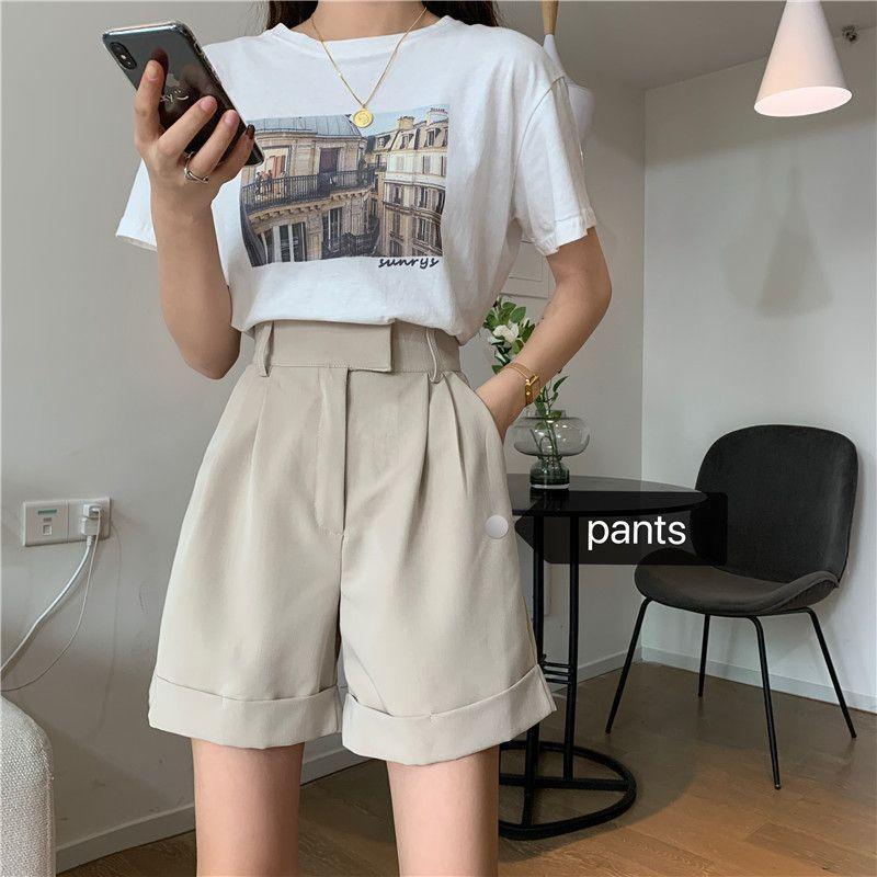 Wide-Leg Dress Shorts Product Image