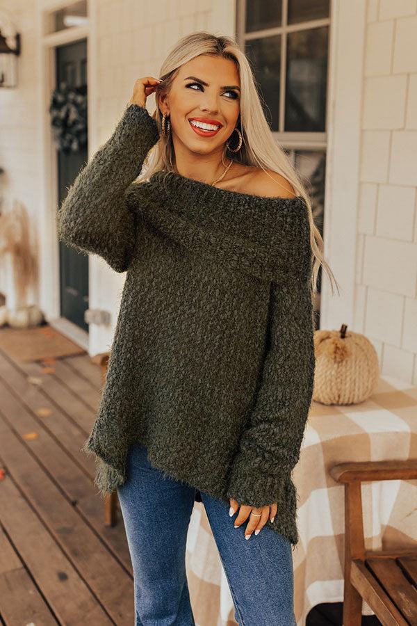 Softer Side Knit Sweater In Forest Product Image