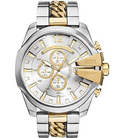 Diesel Mens Mega Chief Chronograph Two-Tone Stainless Steel Bracelet Watch Product Image