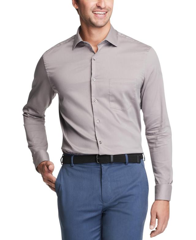 Van Heusen Mens Big & Tall Classic/Regular-Fit Stain Shield Performance Stretch Textured Dress Shirt Product Image