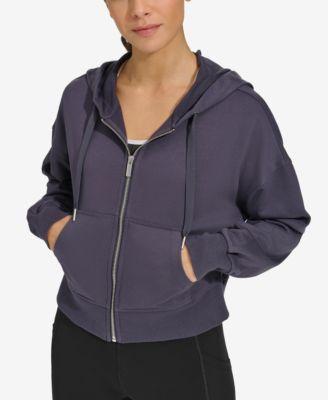 Women's Long-Sleeve Zip-Up Drawstring Hoodie Product Image