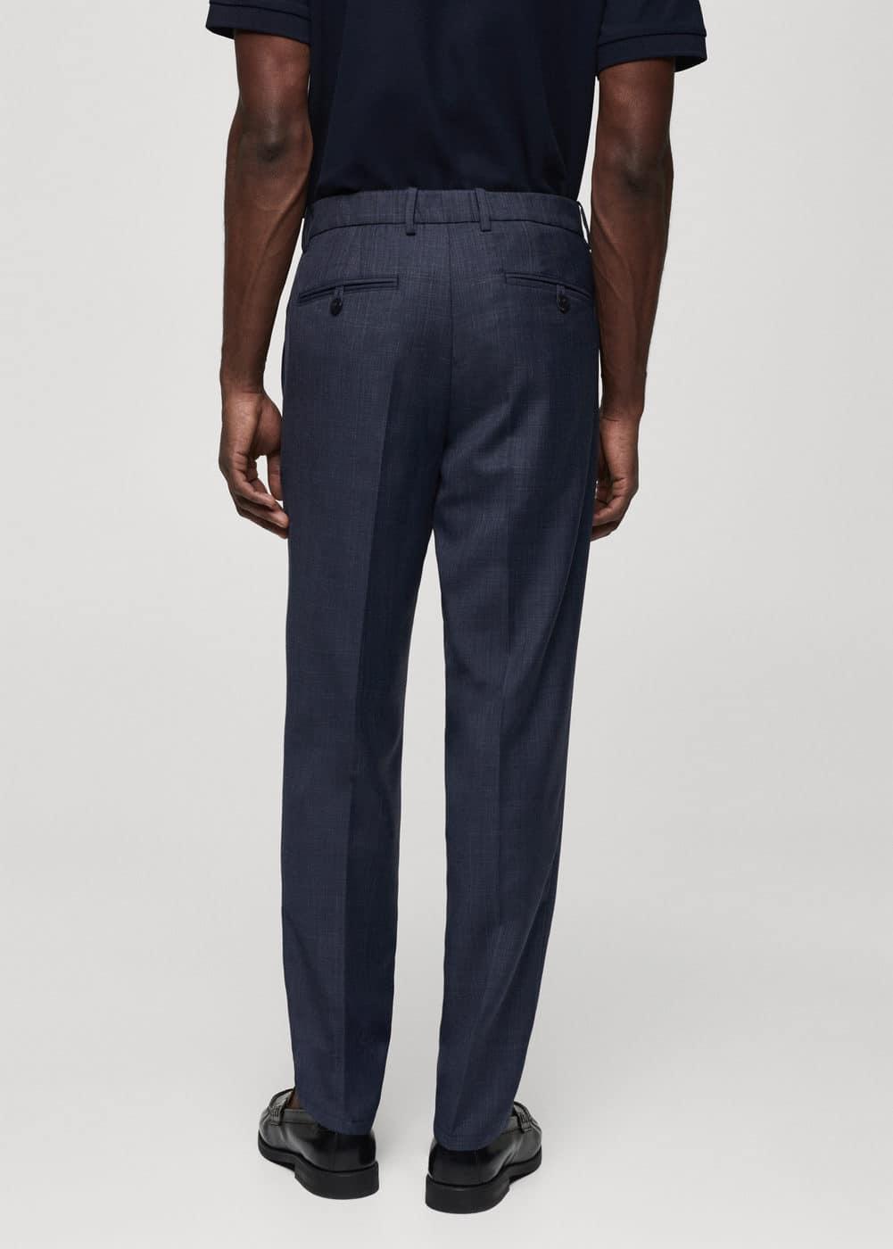 MANGO MAN - Pleat detail wool pants ink blueMen Product Image