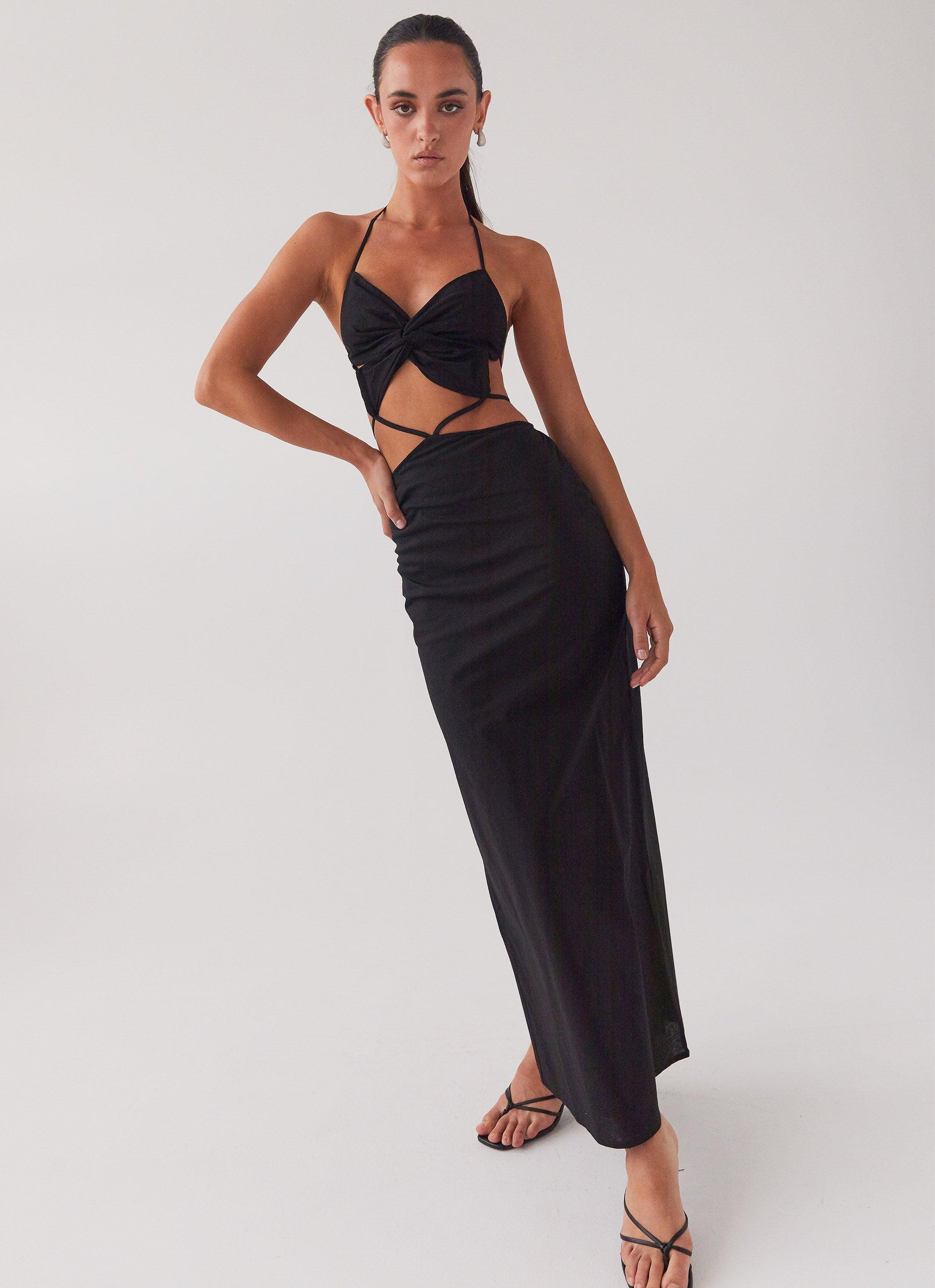 Summers In Saint Tropez Maxi Dress - Black Product Image