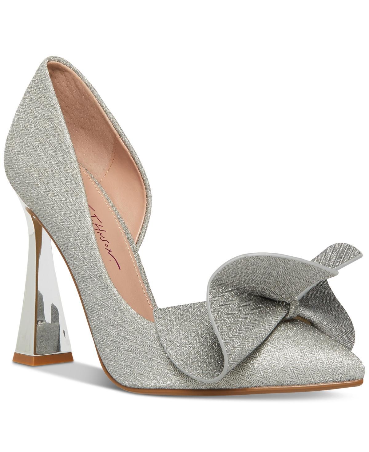 Betsey Johnson Nobble Bow Sparkle Pointed Toe Pumps Product Image