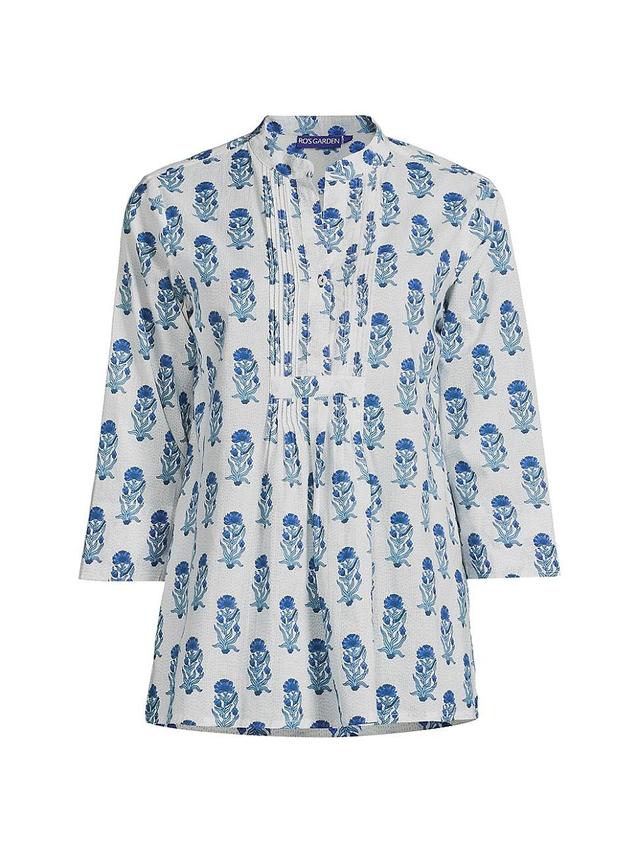 Womens Arles Floral Cotton One-Button Shirt Product Image