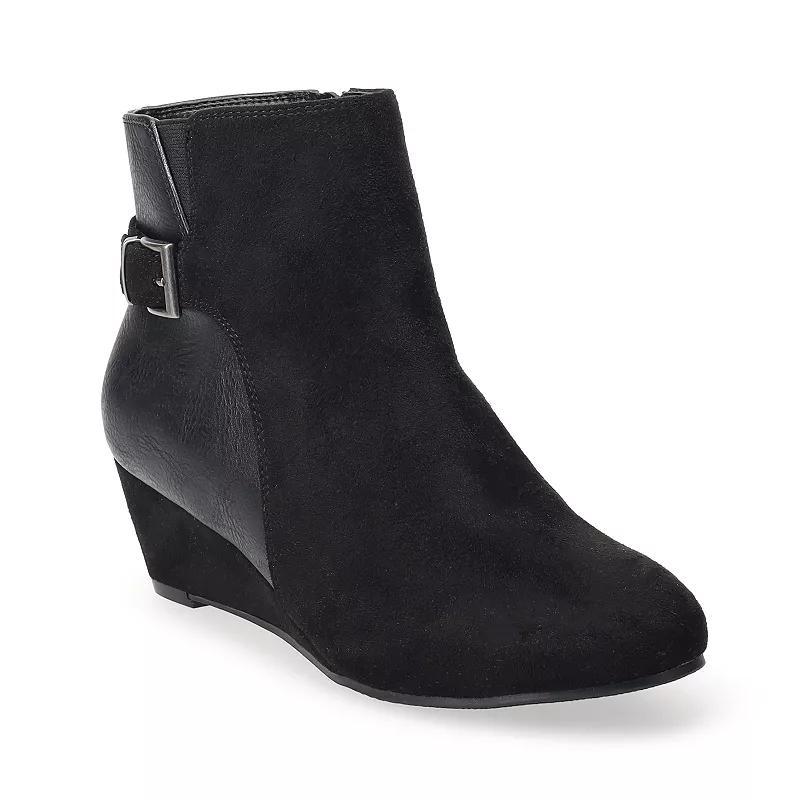 Croft & Barrow Carmen Wedge Ankle Boots, Womens Product Image