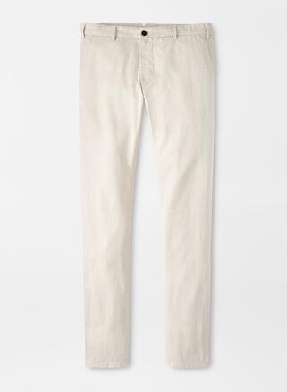 Peter Millar Mens Somerset Flat-Front Pant | Color: Stone | Size: 32 Product Image