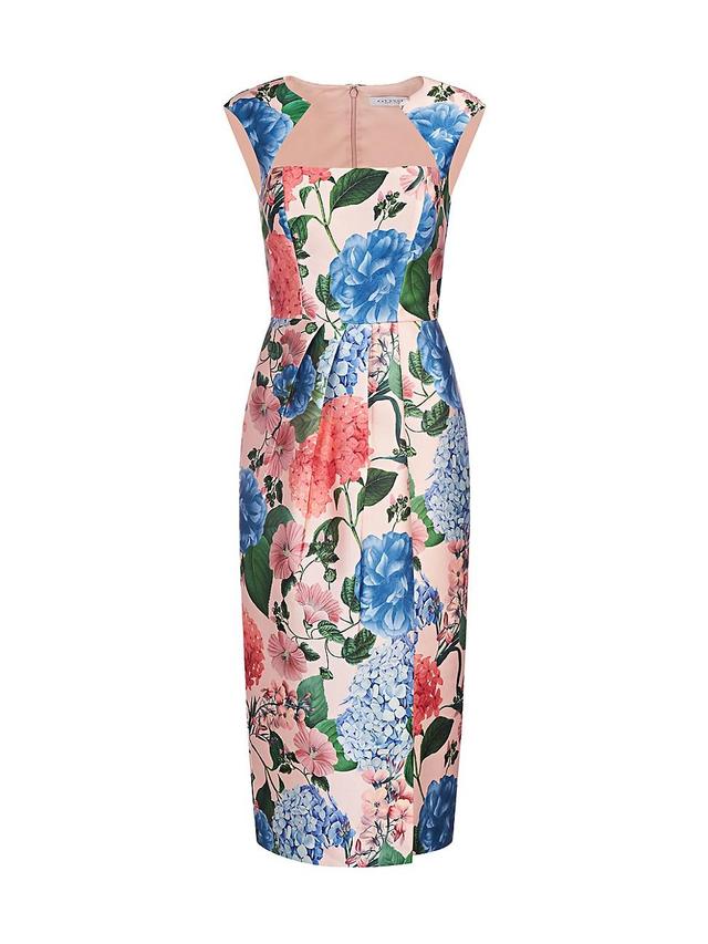 Womens Henrietta Floral Mikado Midi-Dress Product Image