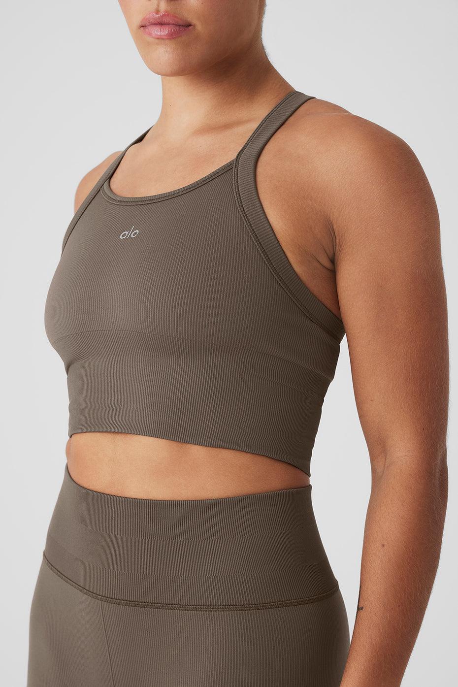 Seamless Ribbed Favorite Bra Tank - Olive Tree Female Product Image