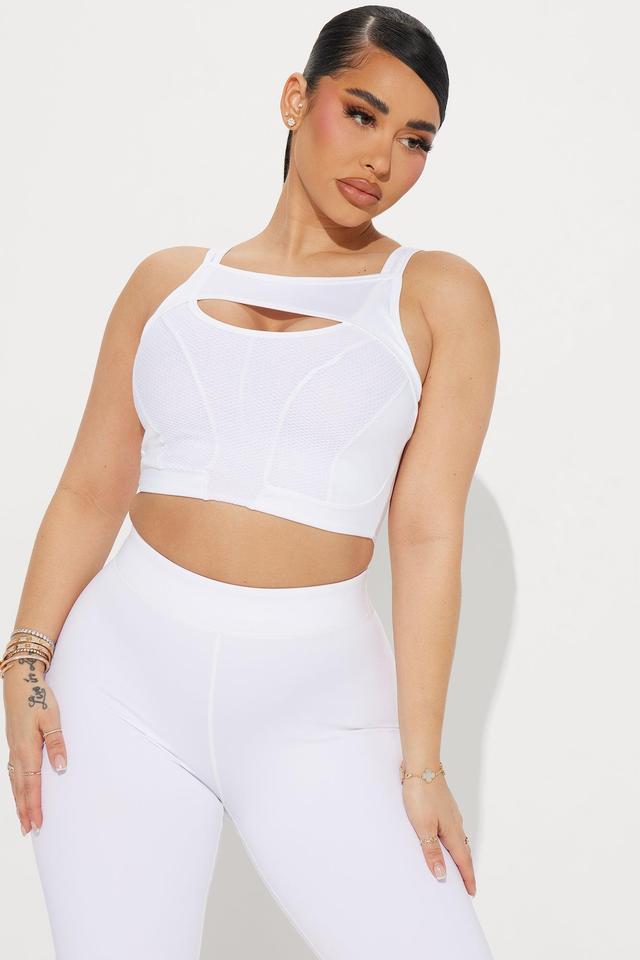 Bodyshot Elevate Sports Bra - White Product Image