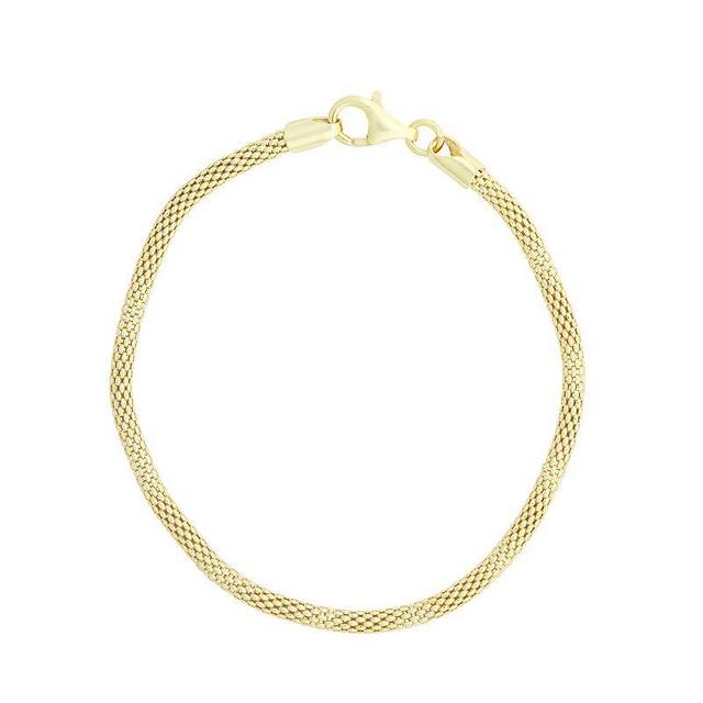 Giorgio di Vicenza Sterling Silver Italian Popcorn Chain Bracelet, Womens Gold Tone Product Image