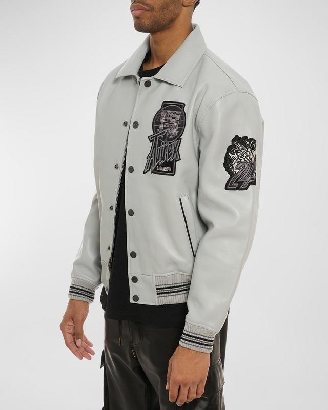 Mens Limited Edition Twin Dragons Leather Jacket Product Image