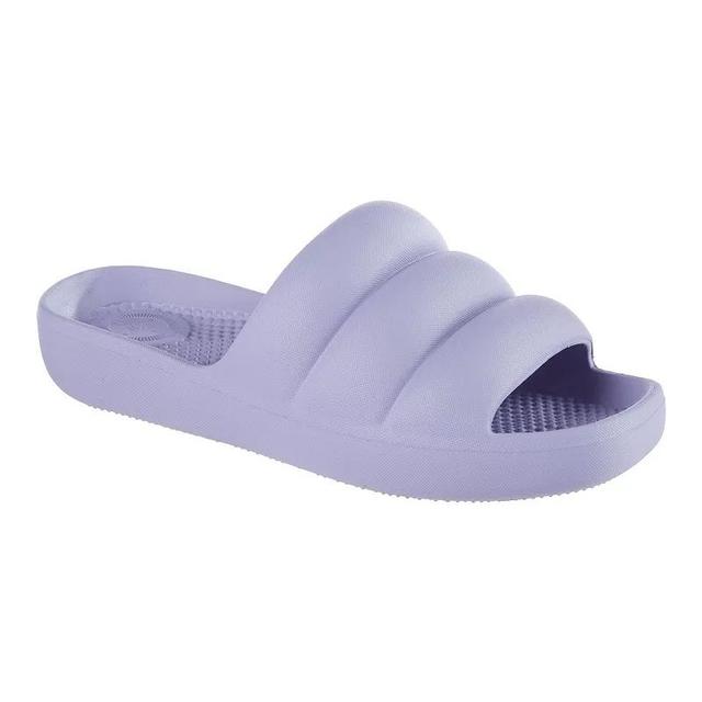 totes Womens Everywear Molded Puffy Slide Sandals Purple Product Image