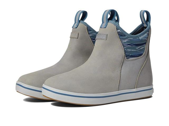 XTRATUF Leather Ankle Deck Boot Isa Dolphin/Blue Mirage/Waveprint) Women's Shoes Product Image