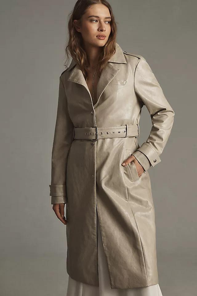 Lamarque Katija Convertible Faux-Leather Trench Coat Product Image