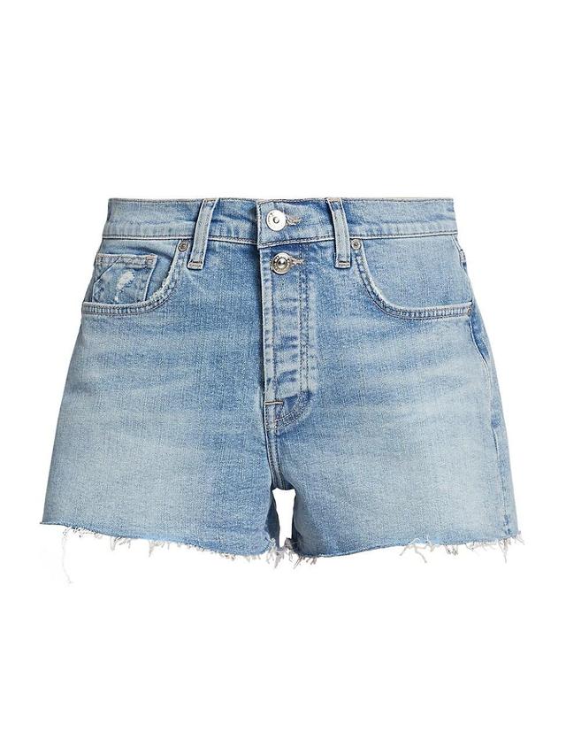 Womens Monroe High-Rise Cut-Off Denim Shorts Product Image