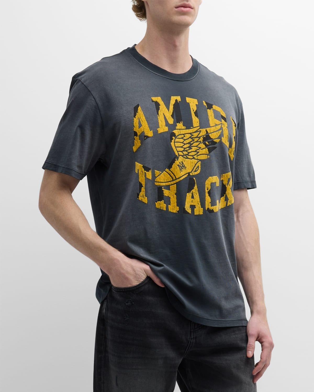 Mens Faded Jersey Track Logo T-Shirt Product Image