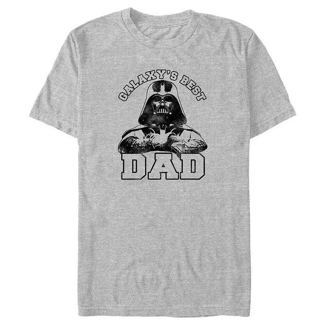 Big & Tall Star Wars Darth Vader Galaxys Best Dad Graphic Tee, Mens Athletic Grey Product Image