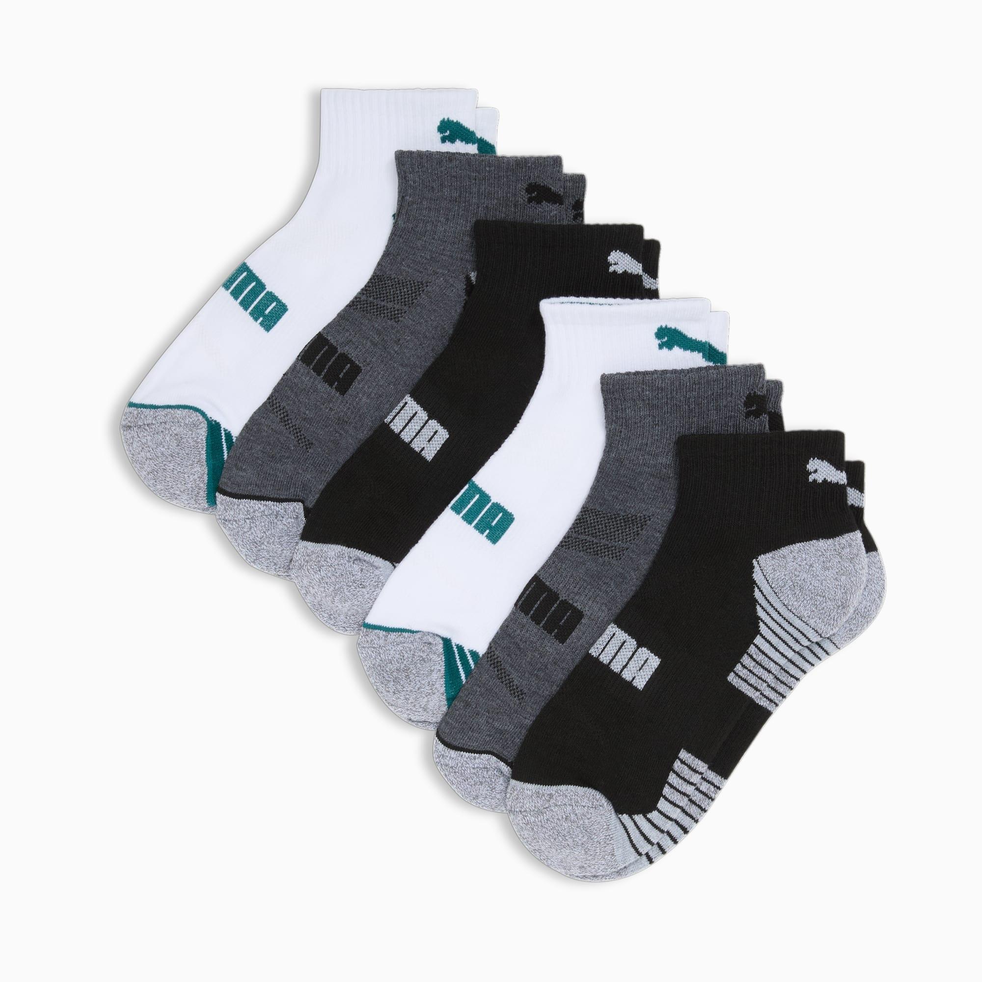 Men's Half-Terry Quarter-Length Crew Socks (6 Pairs) Product Image