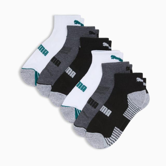 PUMA Men's Half-Terry Quarter-Length Crew Socks (6 Pairs) Product Image