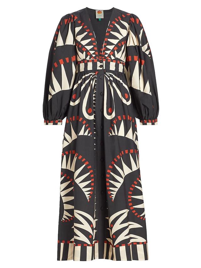 Black Coconut Grove Puff Sleeve Maxi Dress, COCONUT GROOVE BLACK / XXS Product Image