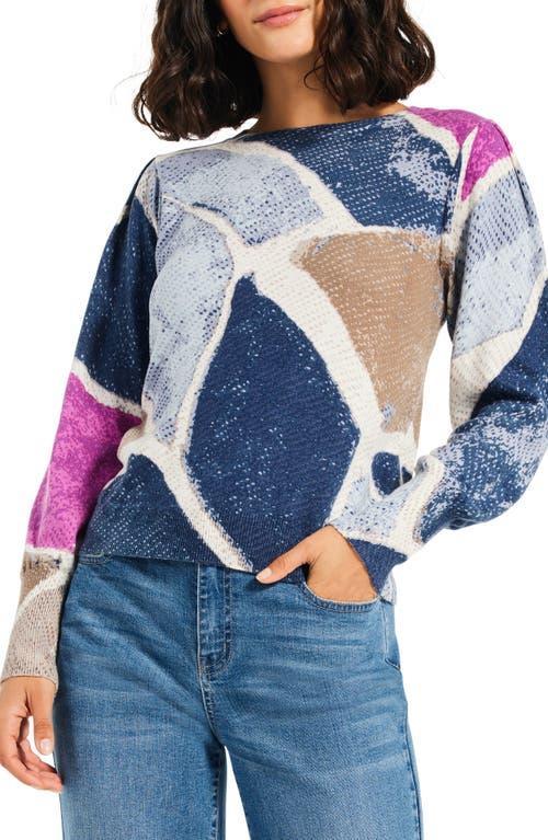 NIC+ZOE Pattern Puff Shoulder Sweater Product Image