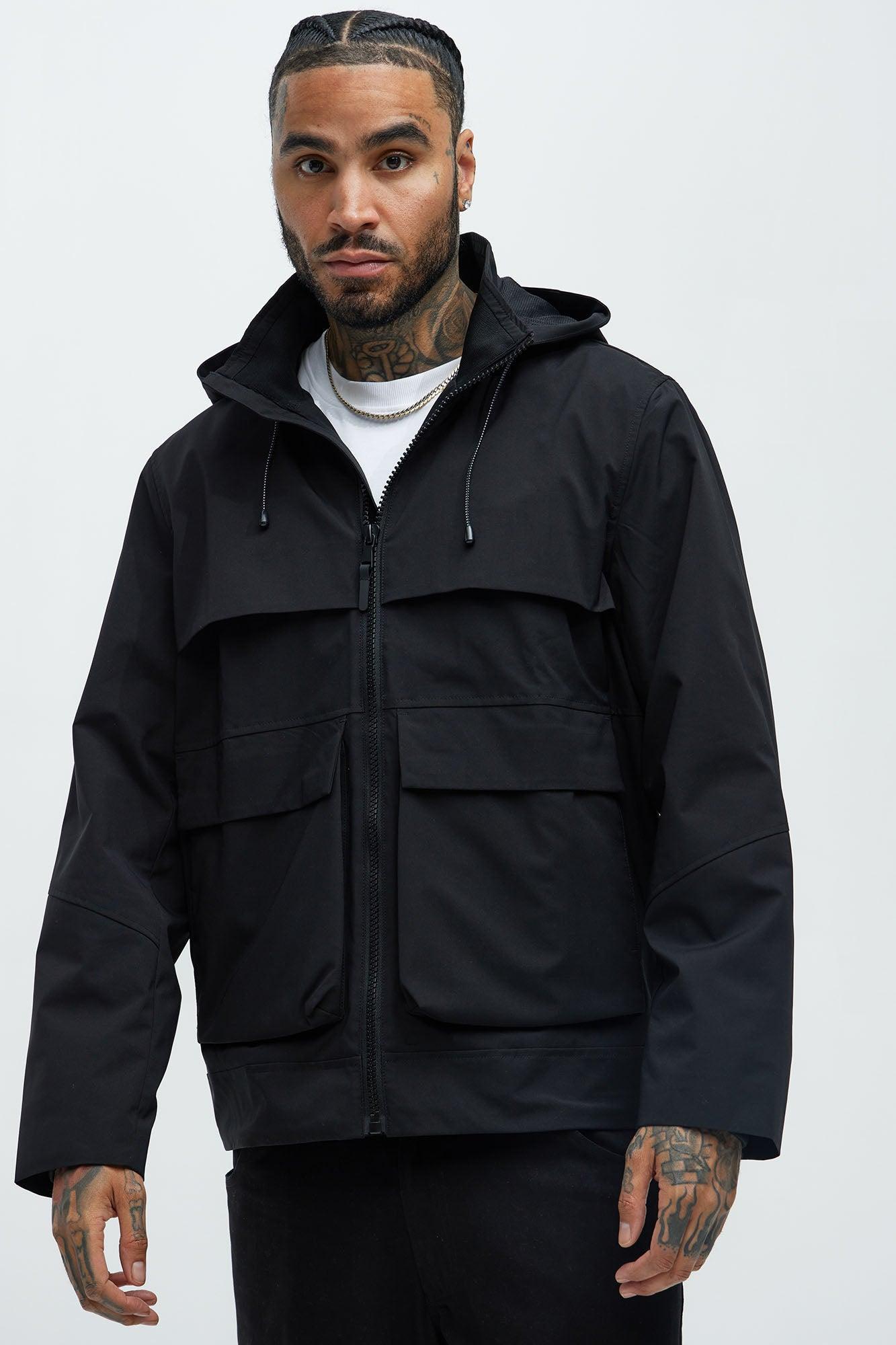 Every Move Hooded Cargo Pocket Jacket - Black Product Image