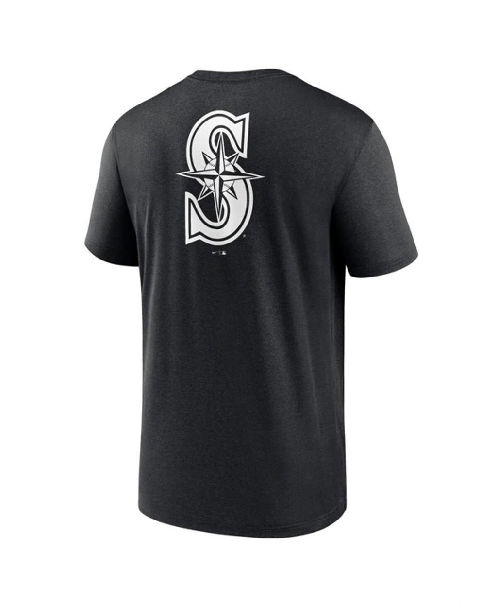 NIKE Men's  Black Seattle Mariners Fashion Over Shoulder Logo Legend T-shirt Product Image