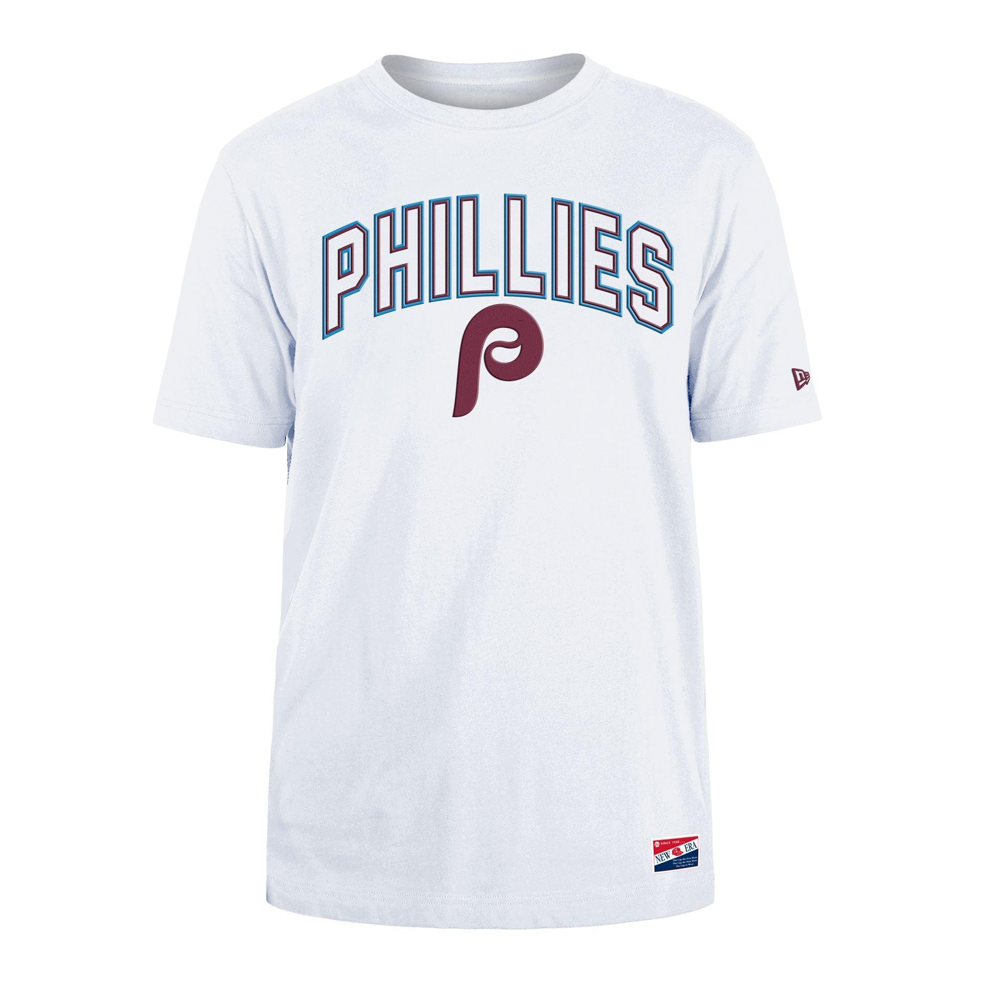 Philadelphia Phillies Throwback White T-Shirt Male Product Image