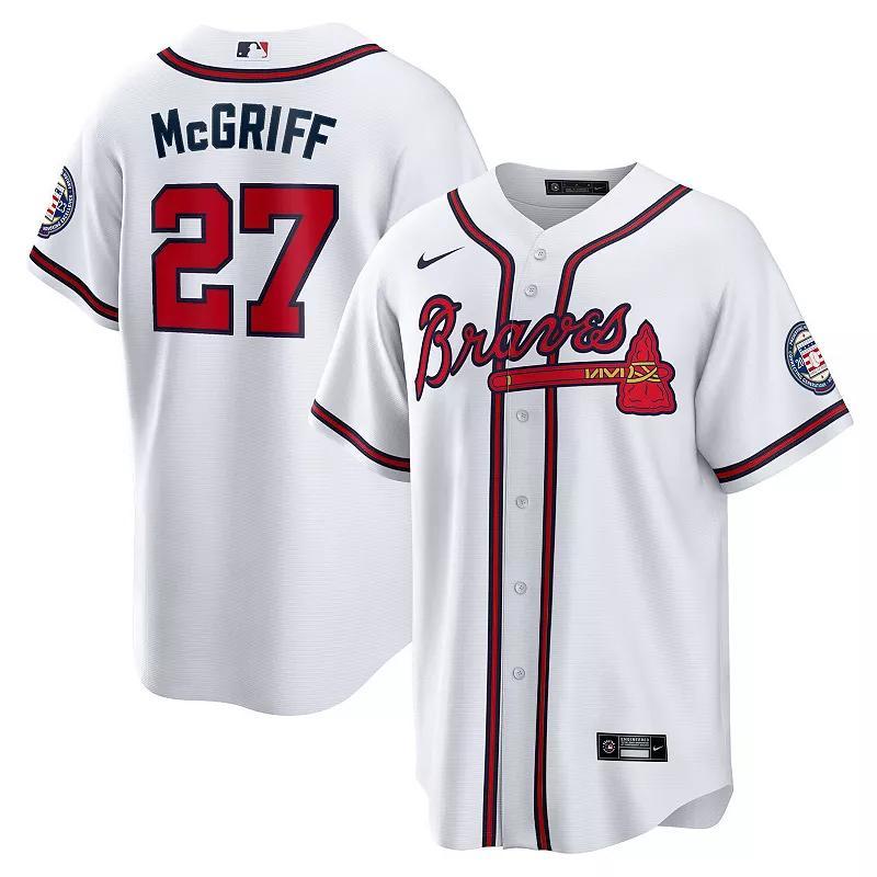 Mens Nike Fred McGriff Atlanta Braves 2023 Hall of Fame Patch Inline Replica Jersey Product Image