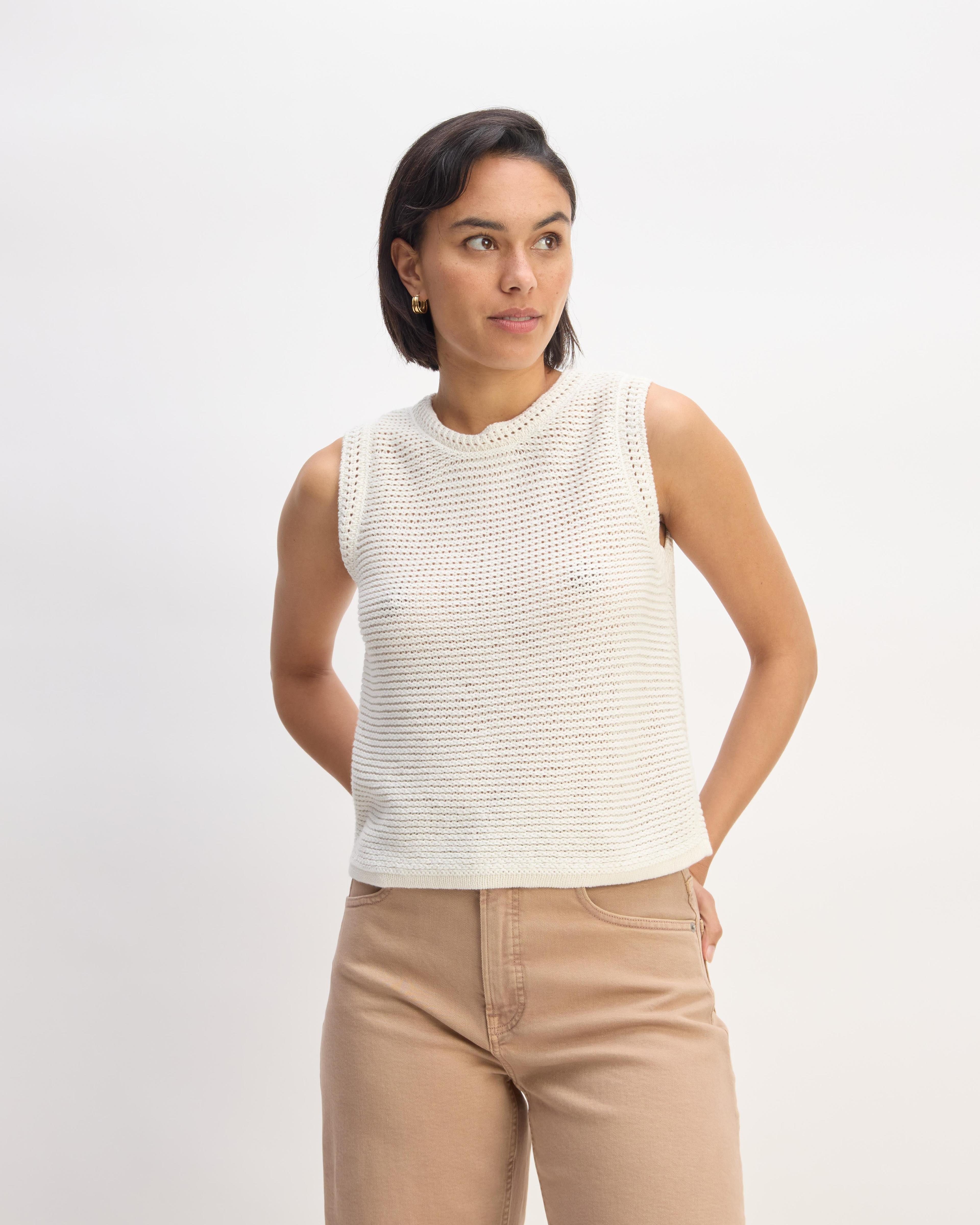 The Organic Cotton Open-Stitch Tank Product Image