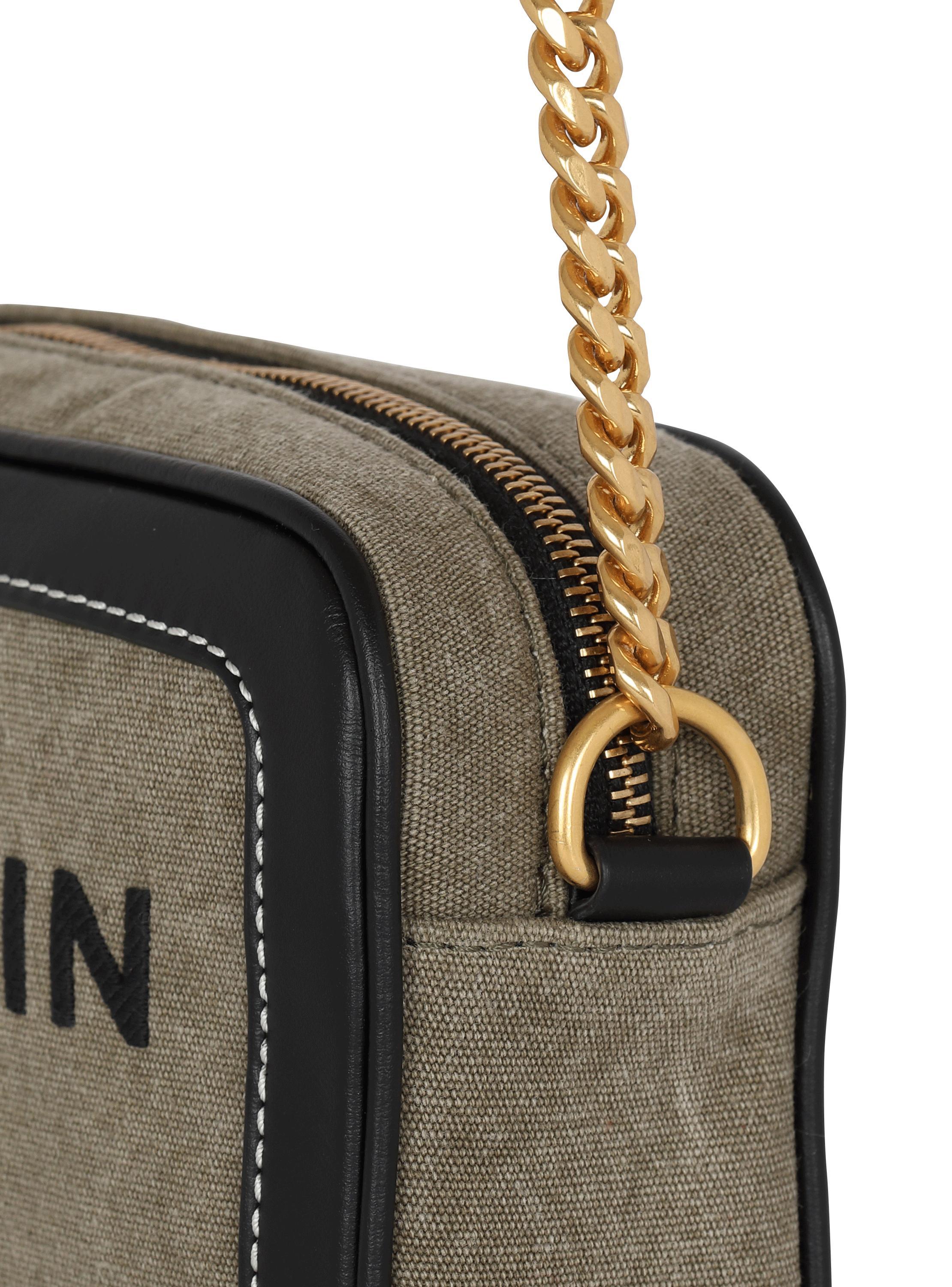 B-Army canvas and leather clutch Product Image