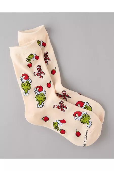 AE Girly Grinch Holiday Crew Socks Women's Product Image