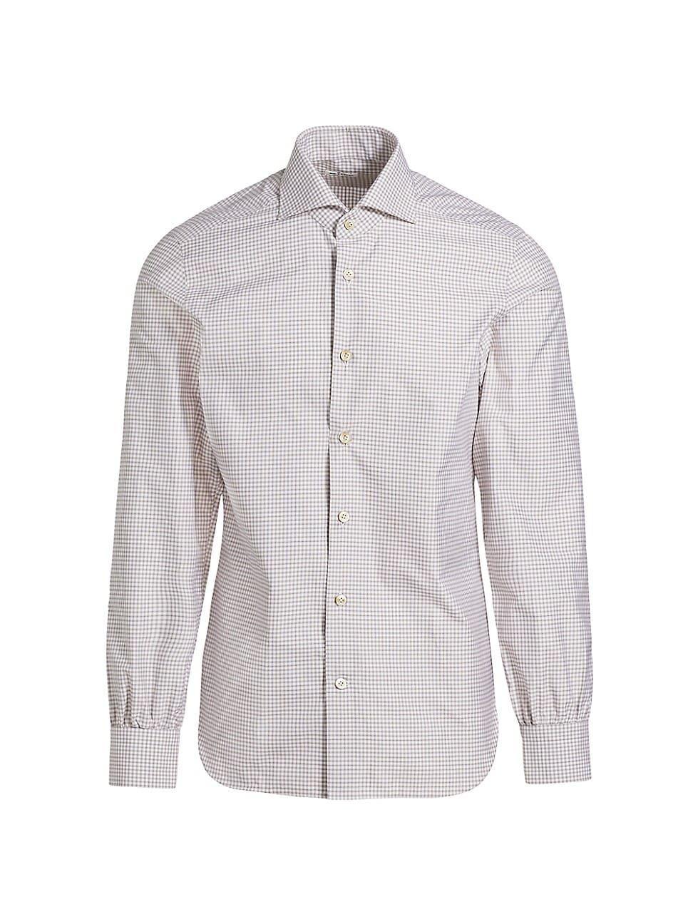 Mens Check Cotton Shirt Product Image