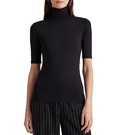 Lauren Ralph Lauren Knit Jersey Turtleneck Top Product Image