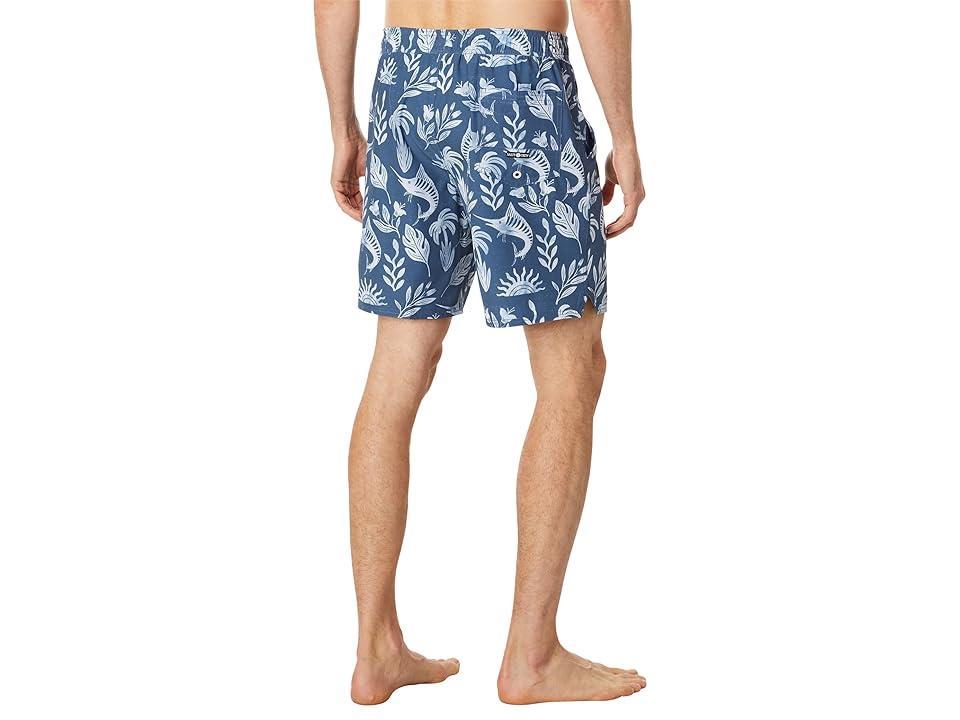 Salty Crew Lowtide Elastic 18 Boardshorts (Denim/White) Men's Swimwear Product Image