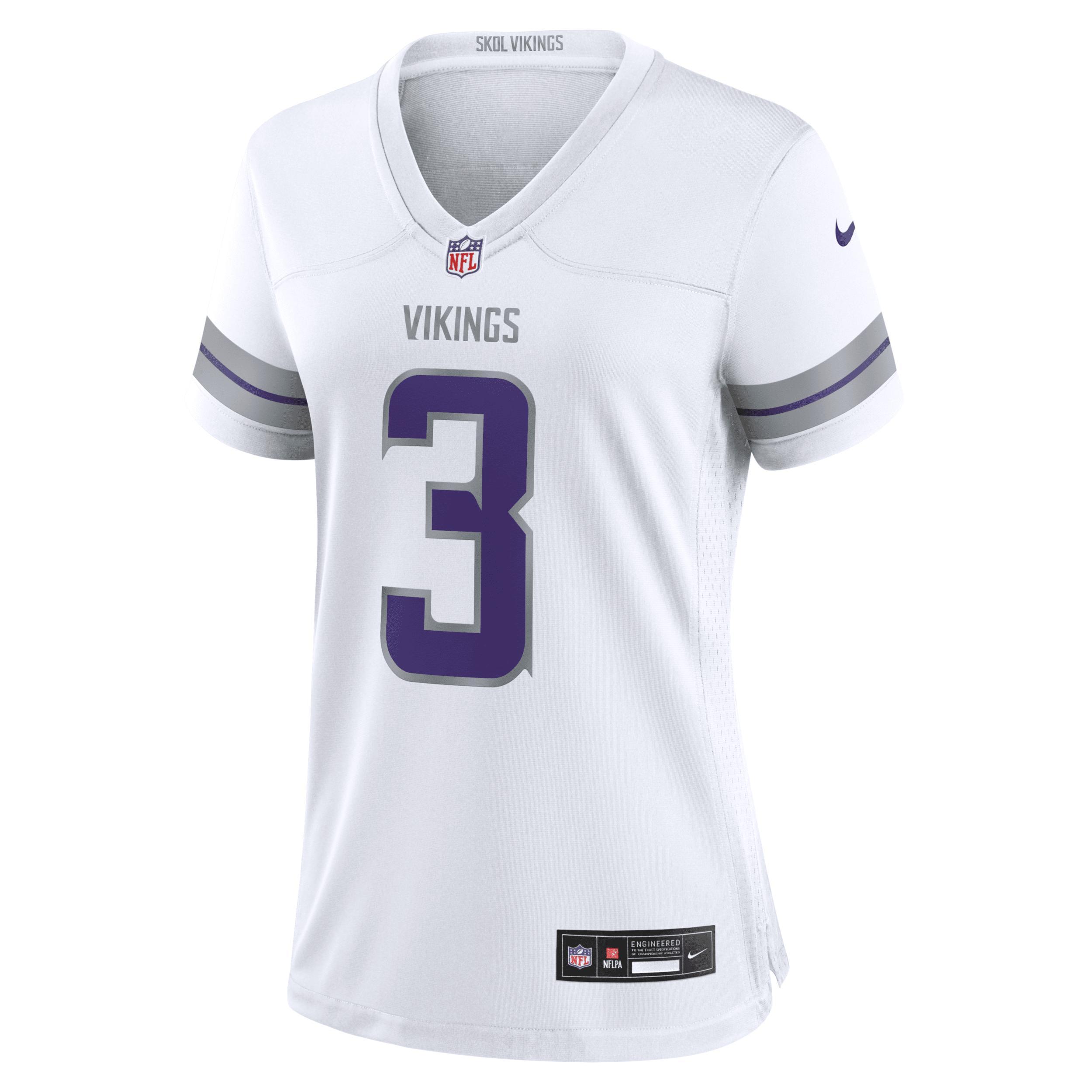 Nike Womens Jordan Addison White Minnesota Vikings Alternate Game Player Jersey - White Product Image