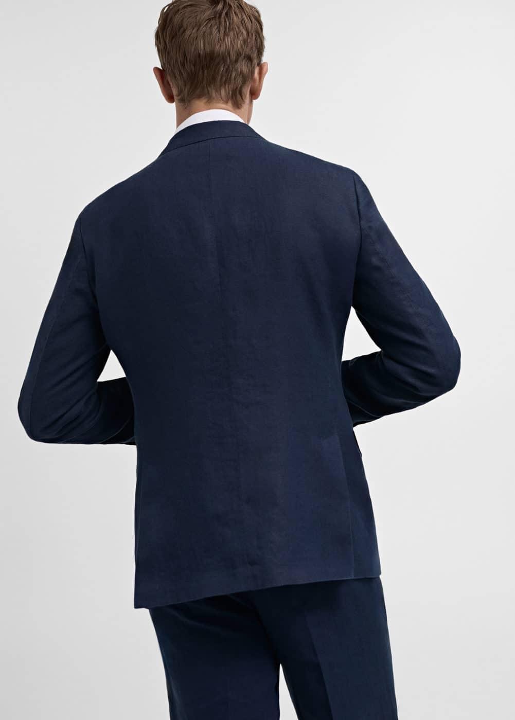 Mango Mens 100% Linen Slim-Fit Suit Blazer Product Image