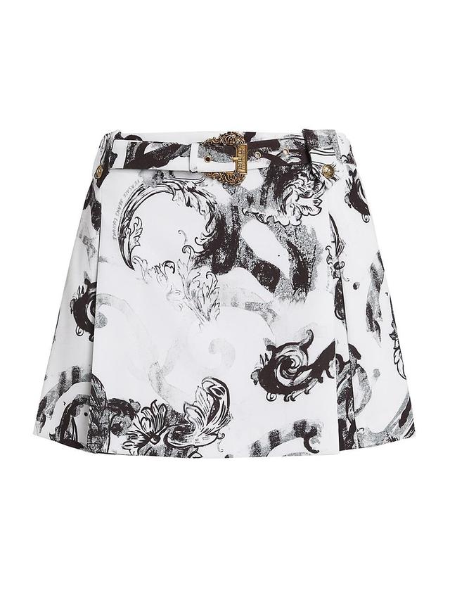 Womens Belted Barocco Miniskirt Product Image