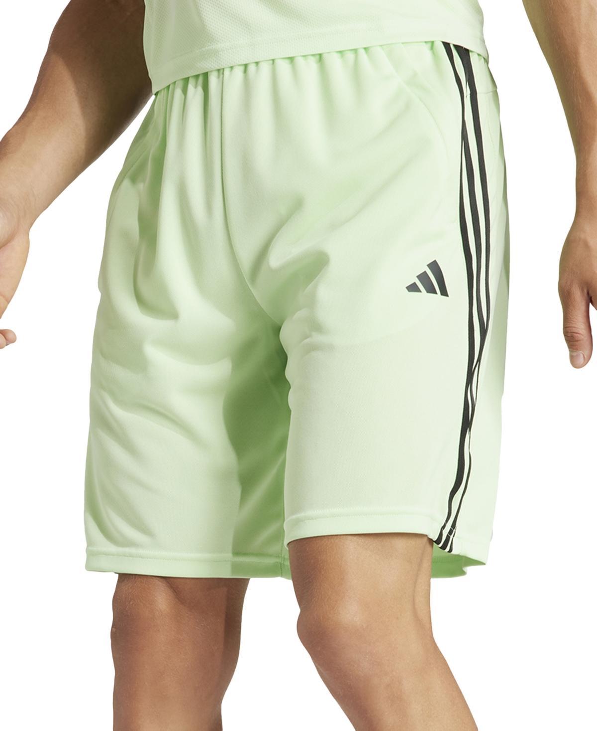 adidas Mens Train Essentials Classic-Fit Aeroready 3-Stripes 10 Training Shorts - Brite Orange Red Product Image