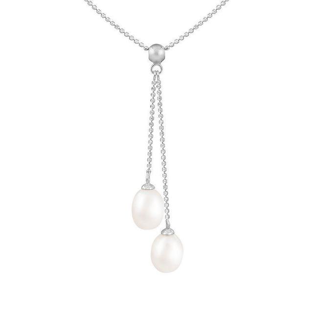 Sterling Silver Freshwater Cultured Pearl Pendant Necklace, Womens Product Image